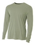 A4 Youth Cooling Performance Long Sleeve Crew (N3165), Color 'Olive'